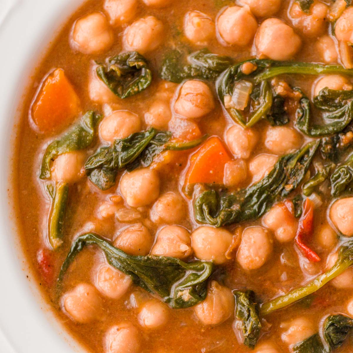 Garbanzos con espinacas